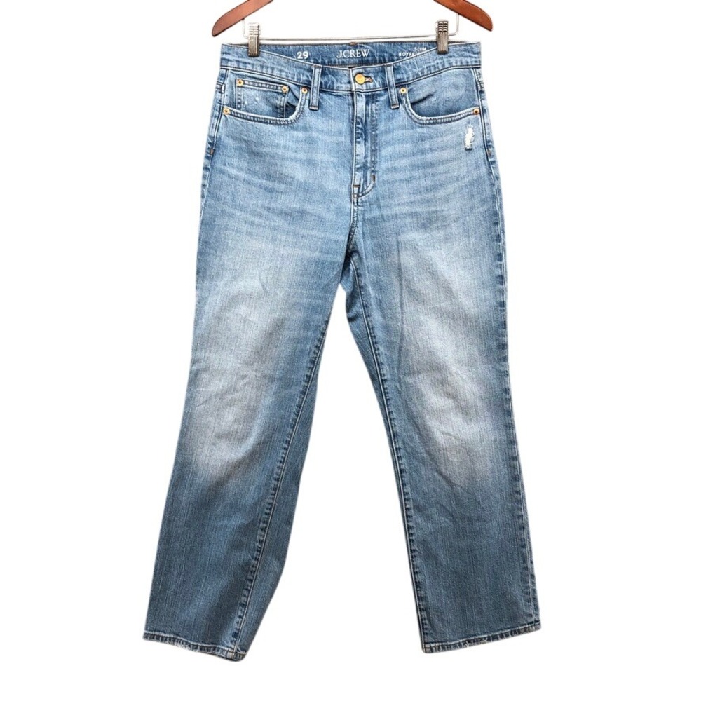 J.Crew Slim Boyfriend Jeans Womens 29 8 Blue Re-Imagined Distressed Classic